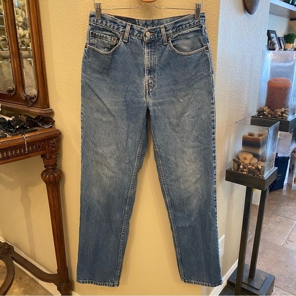 Vintage LEVI’S Blue Relaxed Straight Leg Jeans Size 32 - Picture 1 of 10